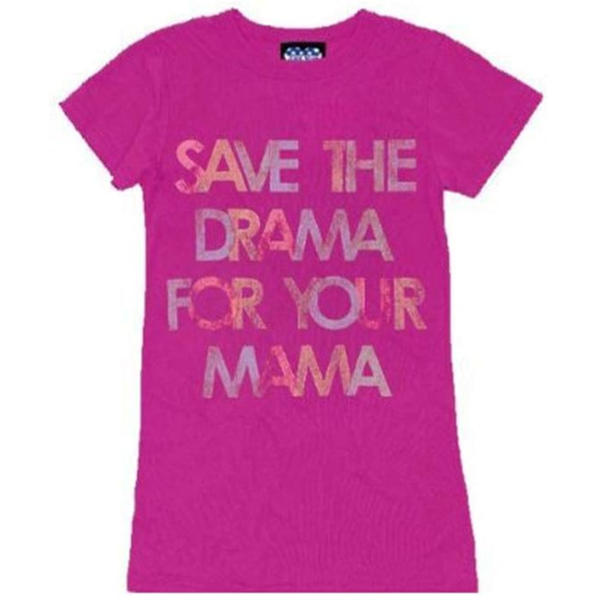 Junk Food Save The Drama for Your Mama Magenta Juniors T Shirt Tee