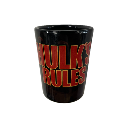 Hulk Hogan Hulks Rules Shot Glass Black