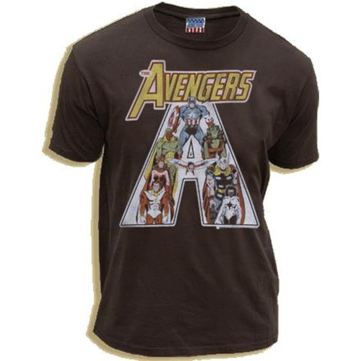 The Avengers Vintage Washed Black Adult T Shirt Tee