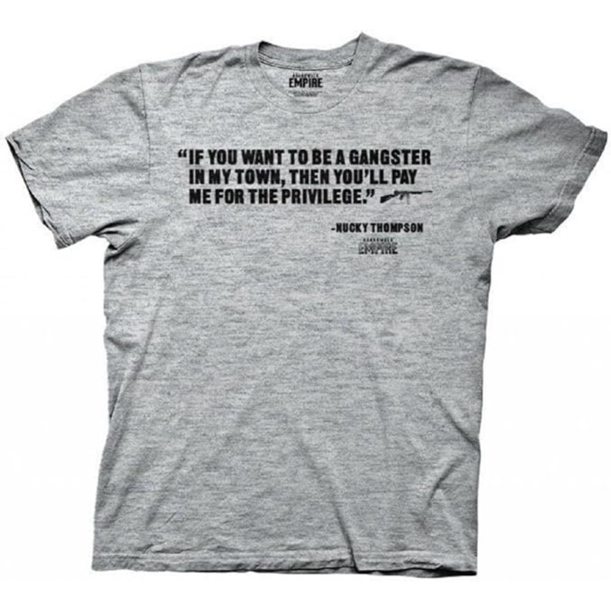 Boardwalk Empire Gangster In My Town Adult Heather Gray T Shirt