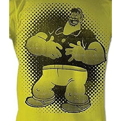 The Sailor Man Brutus Bluto Laughing Adult Yellow T Shirt