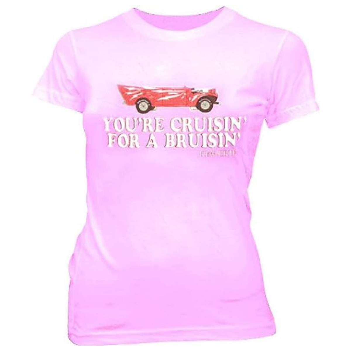 You're Cruisin' for A Bruisin Kenickie Light Pink Juniors T Shirt Tee
