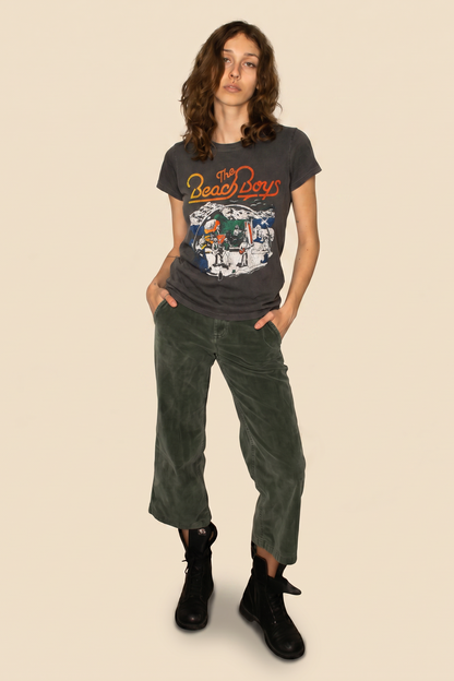 The Beach Boys Sun Bath Tee Womens T Shirt Dark Grey