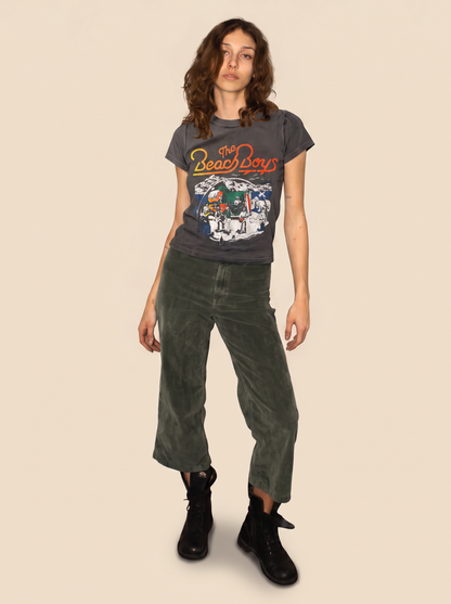 The Beach Boys Sun Bath Tee Womens T Shirt Dark Grey