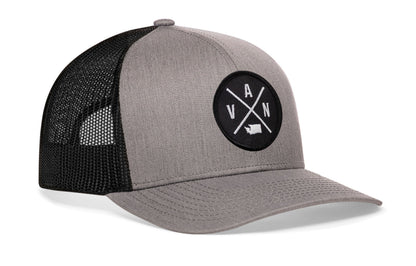 Vancouver Trucker Haka Hat Gray Black VAN Snapback