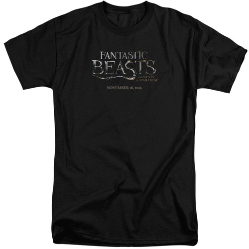 Fantastic Beasts Logo 2 Mens Tall T Shirt Black