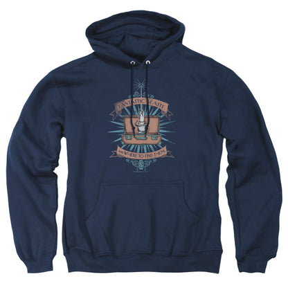 Fantastic Beasts Briefcase Mens Hoodie Navy
