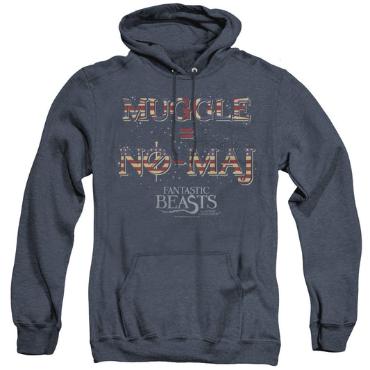 Fantastic Beasts Uk Us No Maj Heather Mens Hoodie Navy