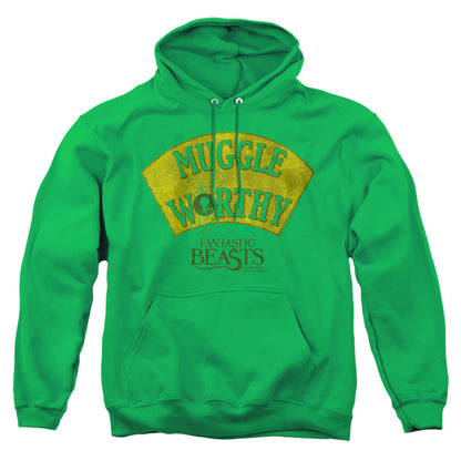 Fantastic Beasts Muggle Worthy Mens Hoodie Kelly Green