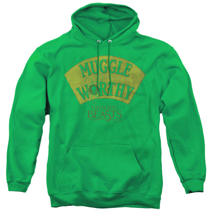 Fantastic Beasts Muggle Worthy Mens Hoodie Kelly Green