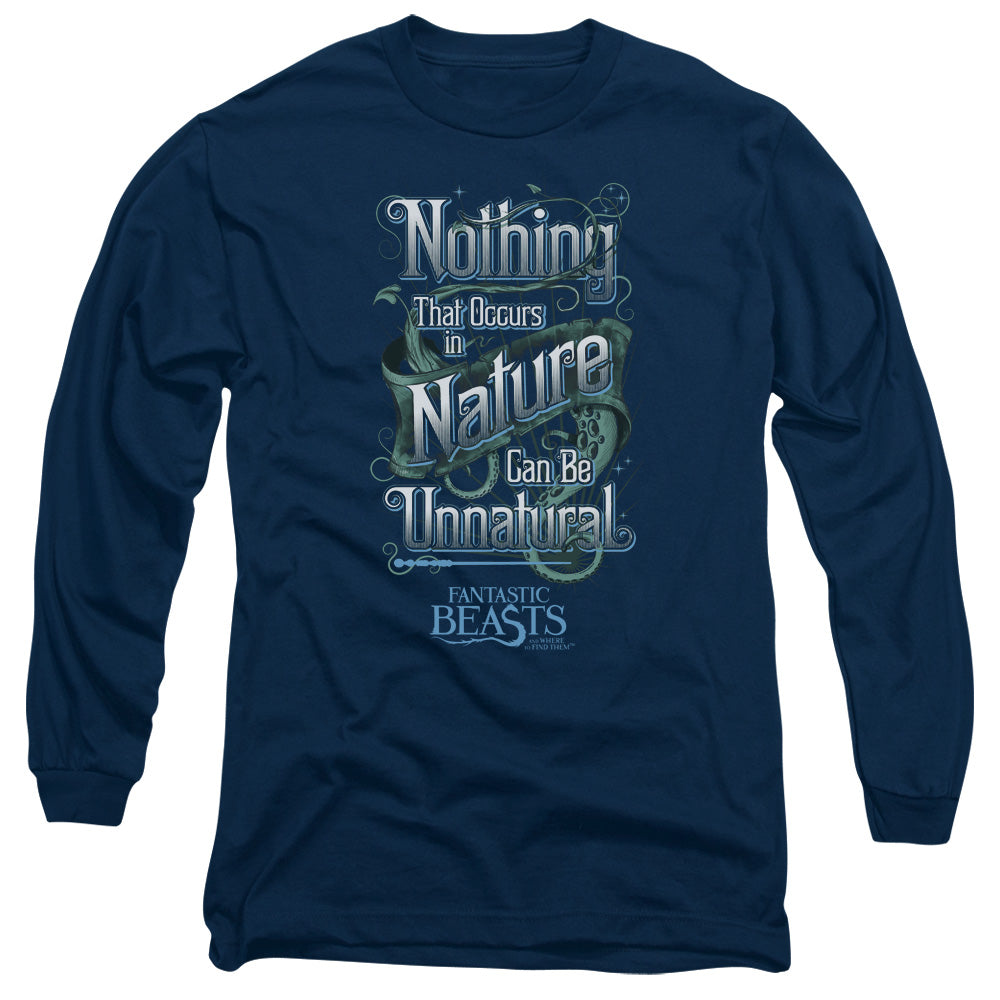Fantastic Beasts Unnatural Mens Long Sleeve Shirt Navy Officially Licensed