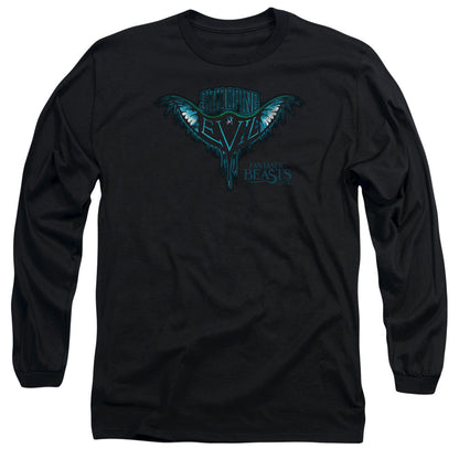 Fantastic Beasts Swooping Evil Mens Long Sleeve Shirt Black Officially Licensed