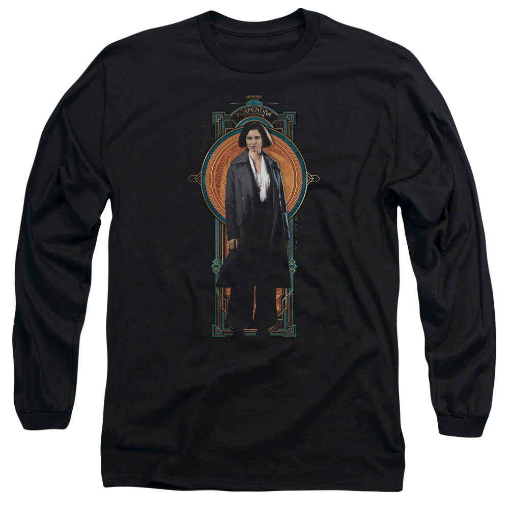 Fantastic Beasts Porpentina Goldstein Mens Long Sleeve Shirt Black Officially Licensed