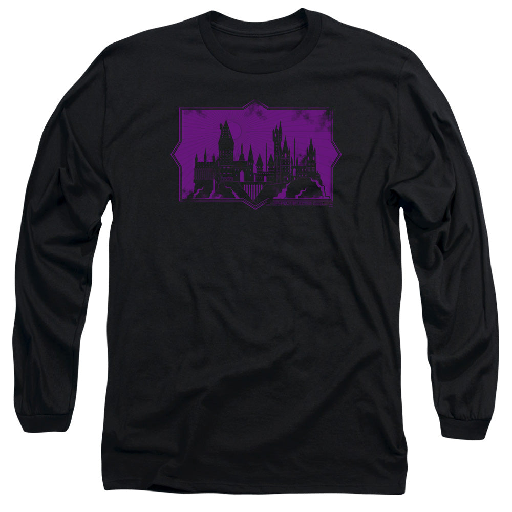 Fantastic Beasts 2 Hogwarts Silhouette Mens Long Sleeve Shirt Black Officially Licensed