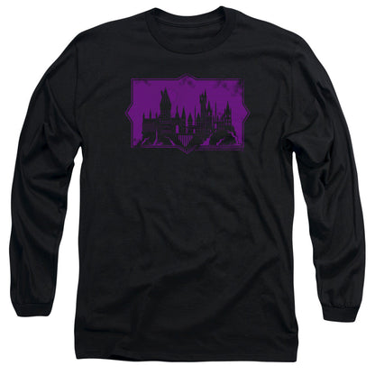 Fantastic Beasts 2 Hogwarts Silhouette Mens Long Sleeve Shirt Black Officially Licensed