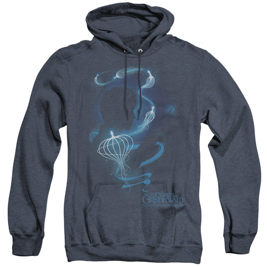 Fantastic Beasts 2 Newt Silhouette Heather Mens Hoodie Navy