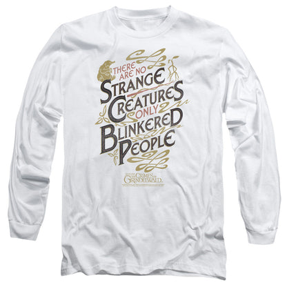 Fantastic Beasts 2 Blinkered People Mens Long Sleeve Shirt White Officially Licensed