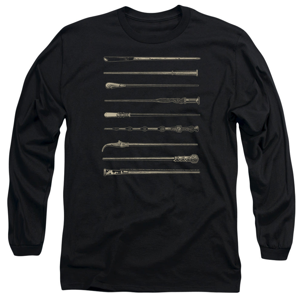 Fantastic Beasts 2 Wands Mens Long Sleeve Shirt Black Officially Licensed