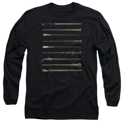 Fantastic Beasts 2 Wands Mens Long Sleeve Shirt Black Officially Licensed
