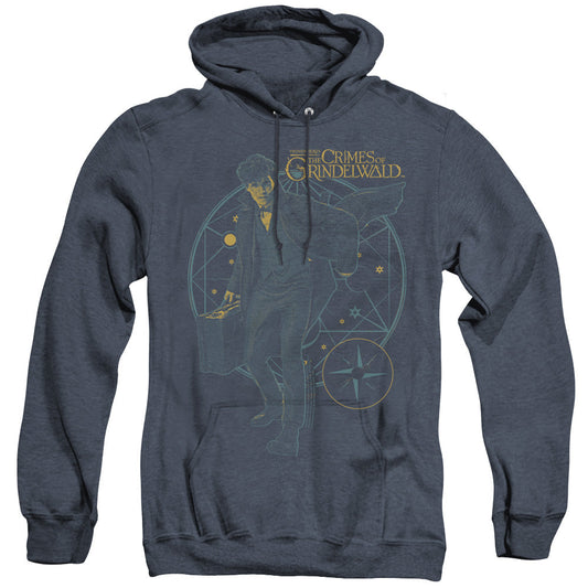 Fantastic Beasts 2 Suitcase Heather Mens Hoodie Navy
