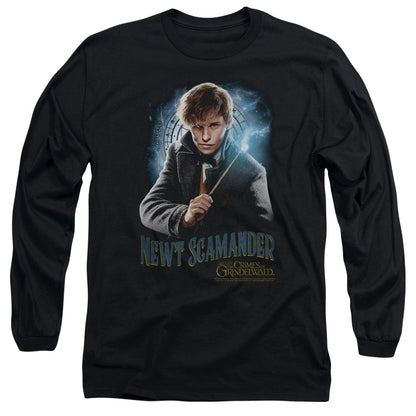 Fantastic Beasts 2 Scamander Monogram Mens Long Sleeve Shirt Black Officially Licensed