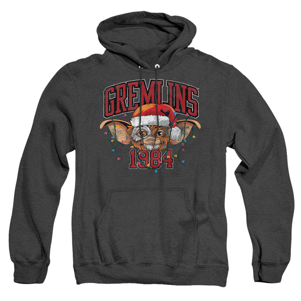 Gremlins Varsity Christmas Heather Mens Hoodie Black