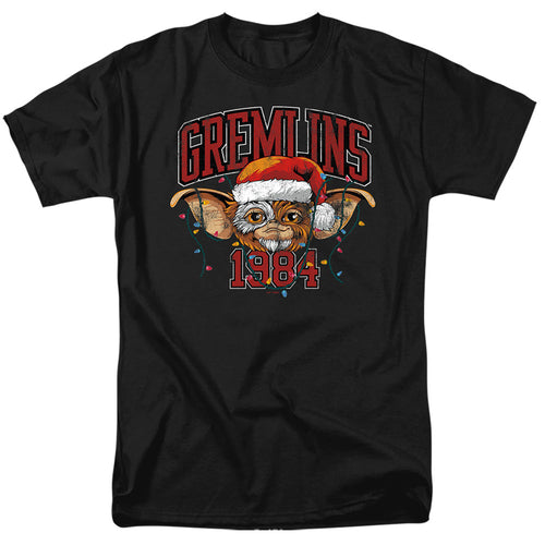 Gremlins Varsity Christmas Mens T Shirt Black