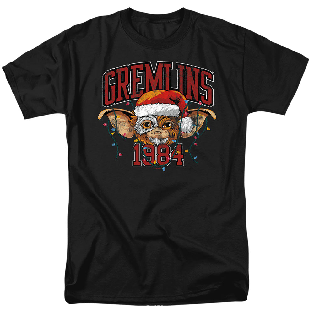 Gremlins Varsity Christmas Mens T Shirt Black