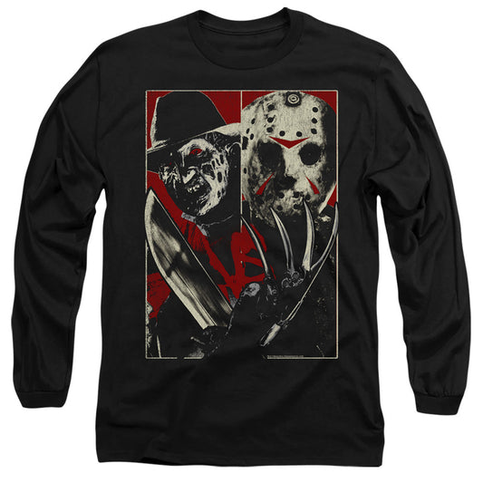 Freddy Vs Jason Vs Mens Long Sleeve Shirt Black Officially Licensed