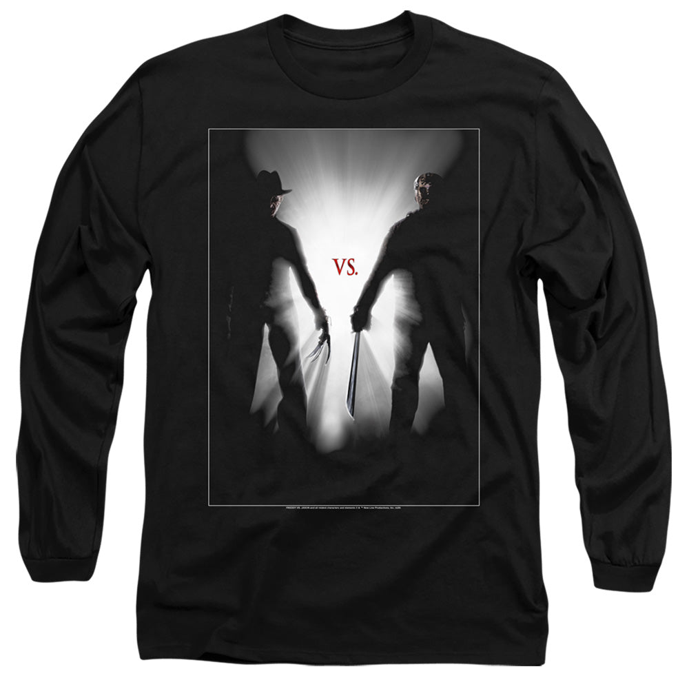 Freddy Vs Jason Silhouettes Mens Long Sleeve Shirt Black Officially Licensed