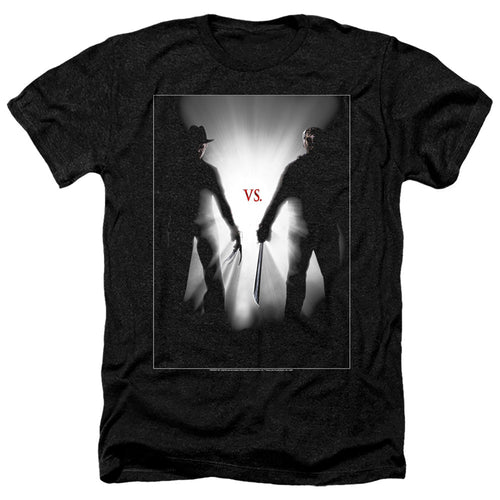Freddy Vs Jason Silhouettes Heather Mens T Shirt Black
