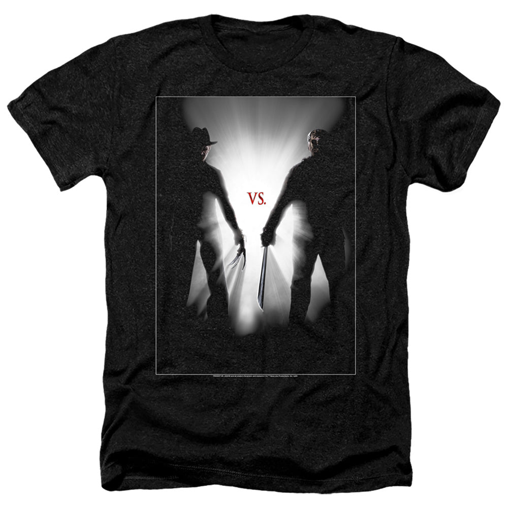 Freddy Vs Jason Silhouettes Heather Mens T Shirt Black