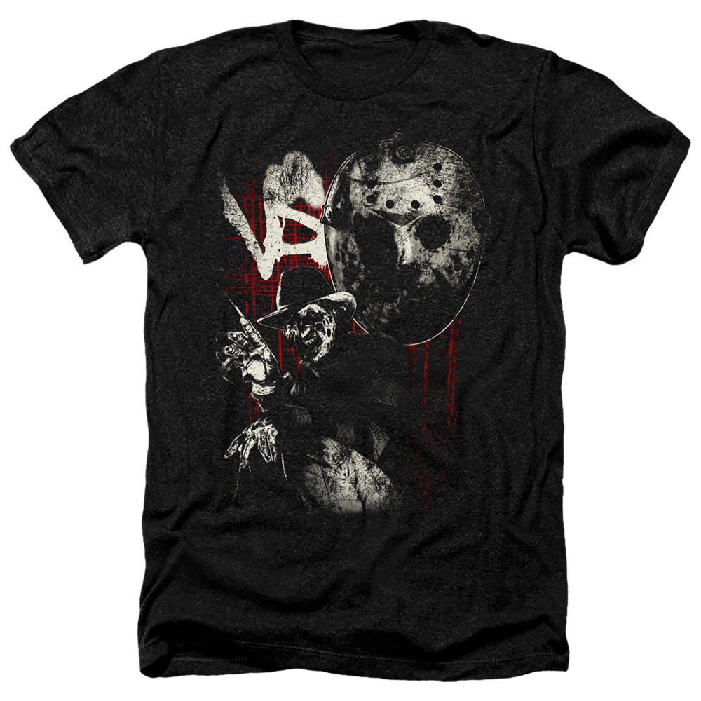 Freddy Vs Jason Scratches Heather Mens T Shirt Black