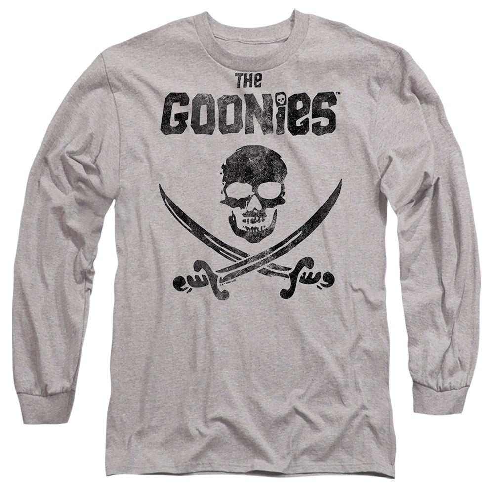 The Goonies Flag 2 Mens Long Sleeve Shirt Athletic Heather Officially Licensed