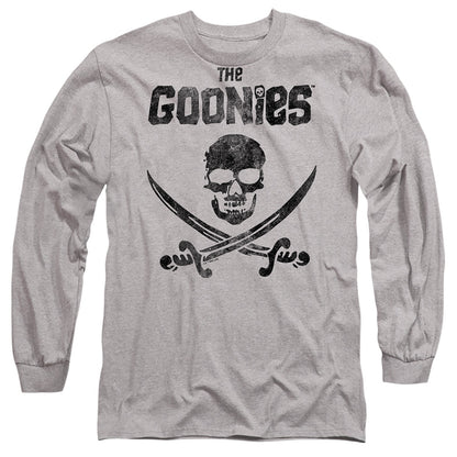 The Goonies Flag 2 Mens Long Sleeve Shirt Athletic Heather Officially Licensed