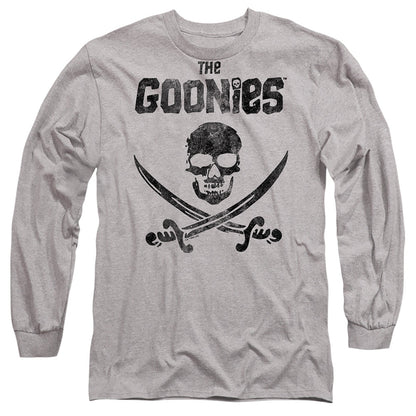 The Goonies Flag 2 Mens Long Sleeve Shirt Athletic Heather Officially Licensed