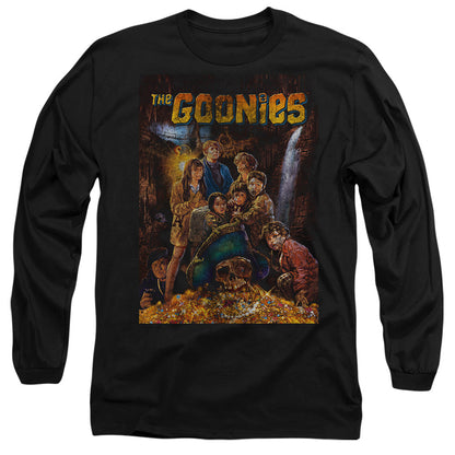 The Goonies Poster Mens Long Sleeve Shirt Black Officially Licensed