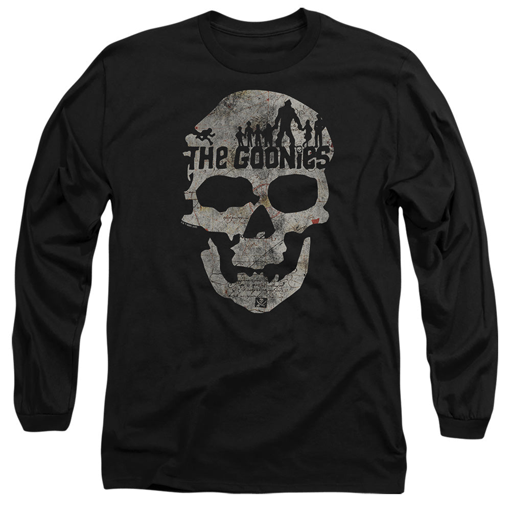 The Goonies Skull 1 Mens Long Sleeve Shirt Black Officially Licensed