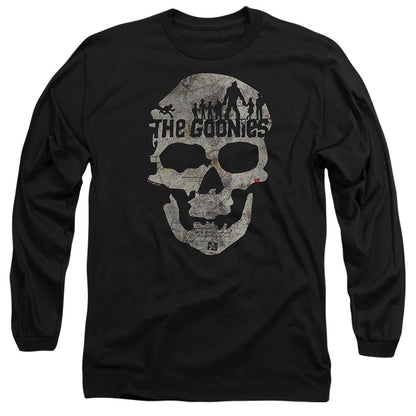 The Goonies Skull 1 Mens Long Sleeve Shirt Black Officially Licensed
