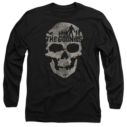 The Goonies Skull 1 Mens Long Sleeve Shirt Black Officially Licensed