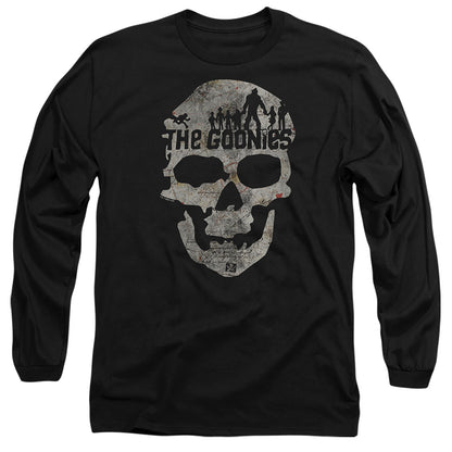 The Goonies Skull 1 Mens Long Sleeve Shirt Black Officially Licensed