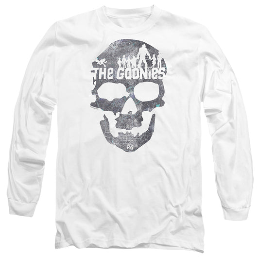 The Goonies Skull 2 Mens Long Sleeve Shirt White Officially Licensed