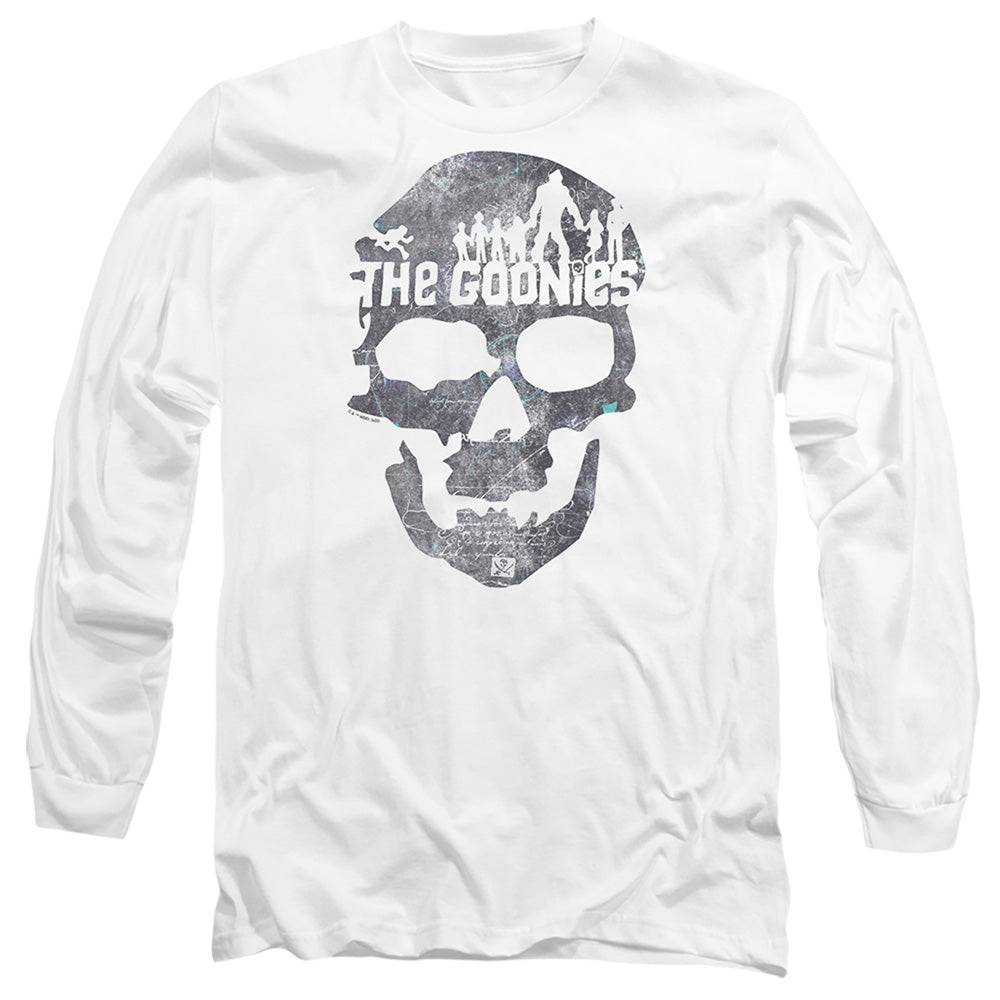 The Goonies Skull 2 Mens Long Sleeve Shirt White Officially Licensed