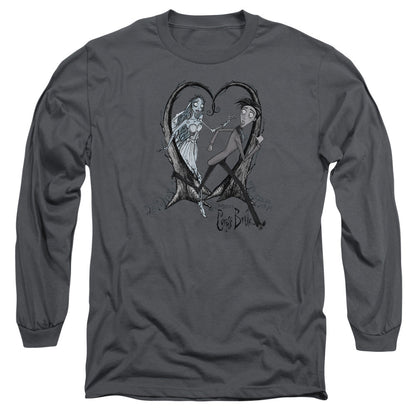 Corpse Bride Runaway Groom Mens Long Sleeve Shirt Charcoal Officially Licensed