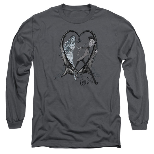 Corpse Bride Runaway Groom Mens Long Sleeve Shirt Charcoal Officially Licensed