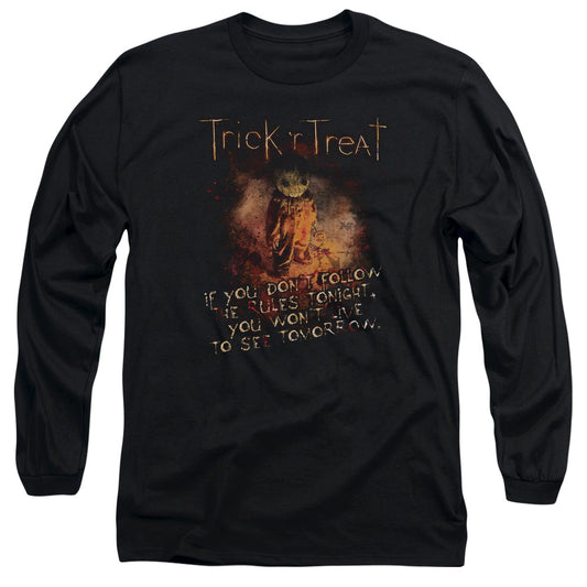 Trick R Treat Rules Mens Long Sleeve Shirt Black Officially Licensed