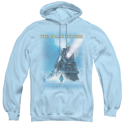 The Polar Express Big Train Mens Hoodie Light Blue