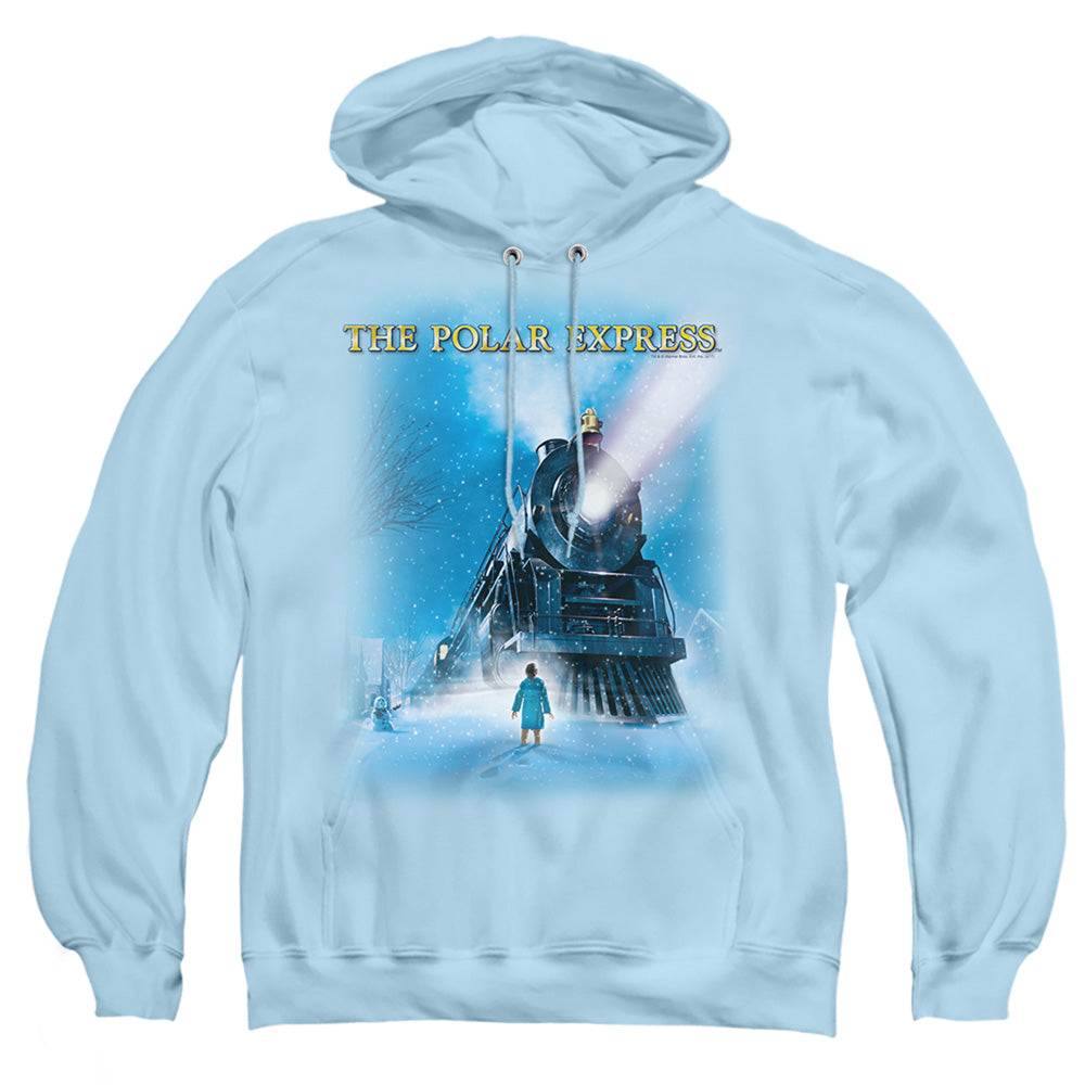 Polar Express Big Train Mens Hoodie Light Blue