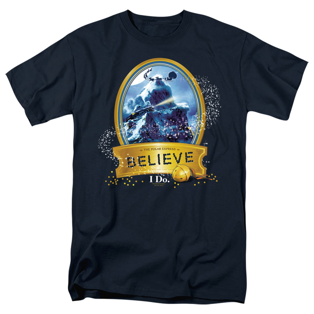 Polar Express True Believer Mens T Shirt Navy