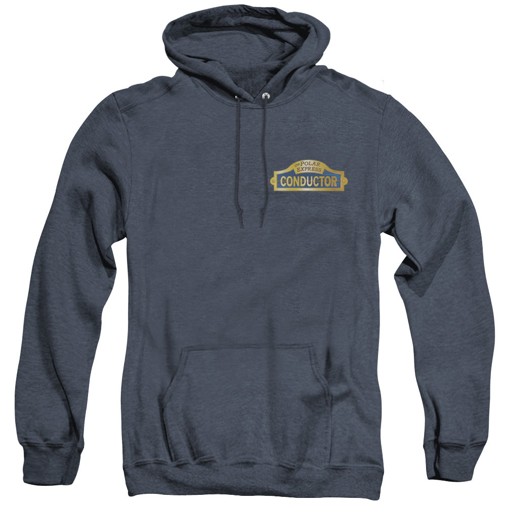 The Polar Express Conductor Heather Mens Hoodie Navy Blue